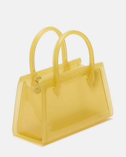 PEACH Jelly Bag Yellow Mini Crossbody Top-Handle Handbag