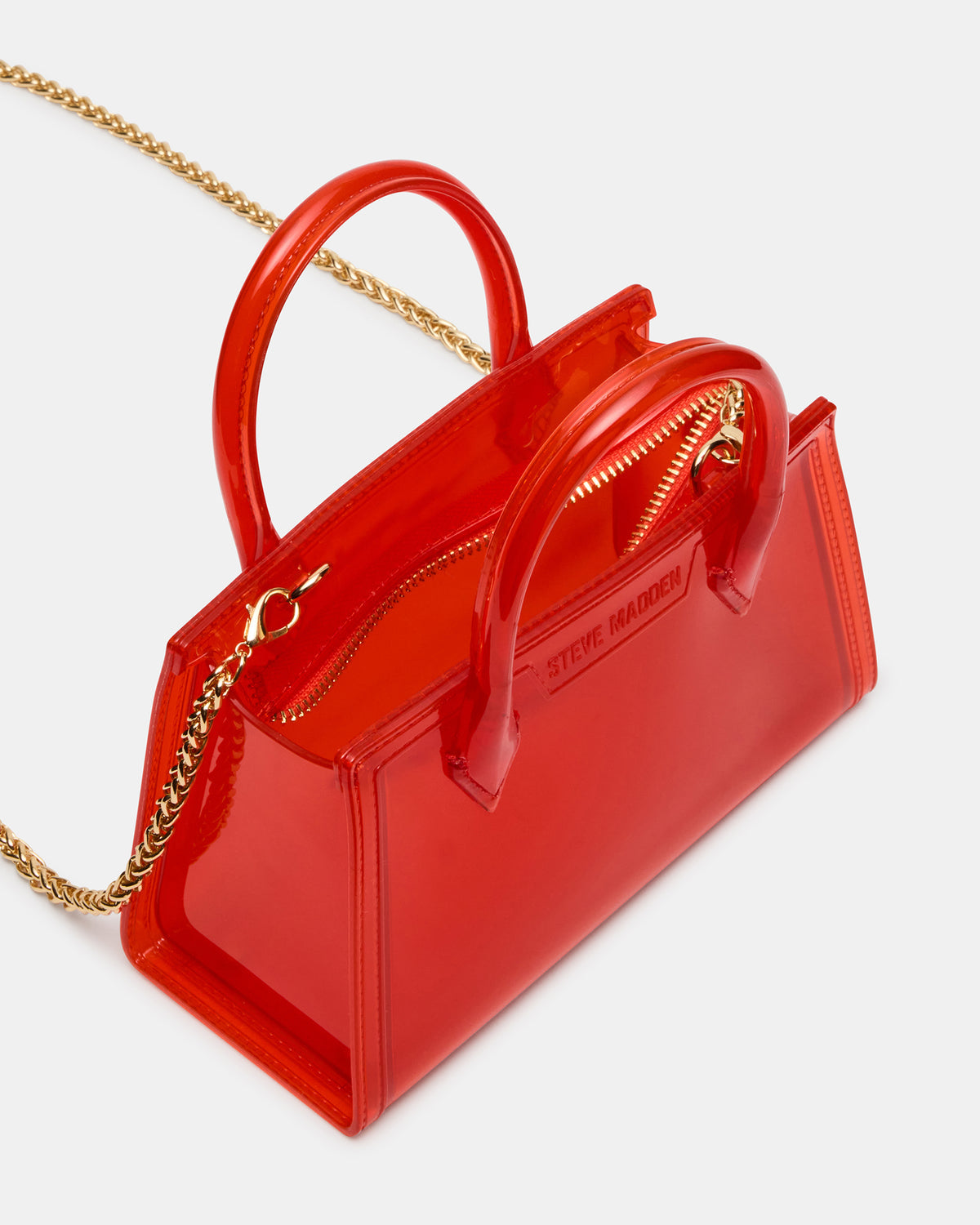 PEACH Jelly Bag Red Mini Crossbody Top-Handle Handbag