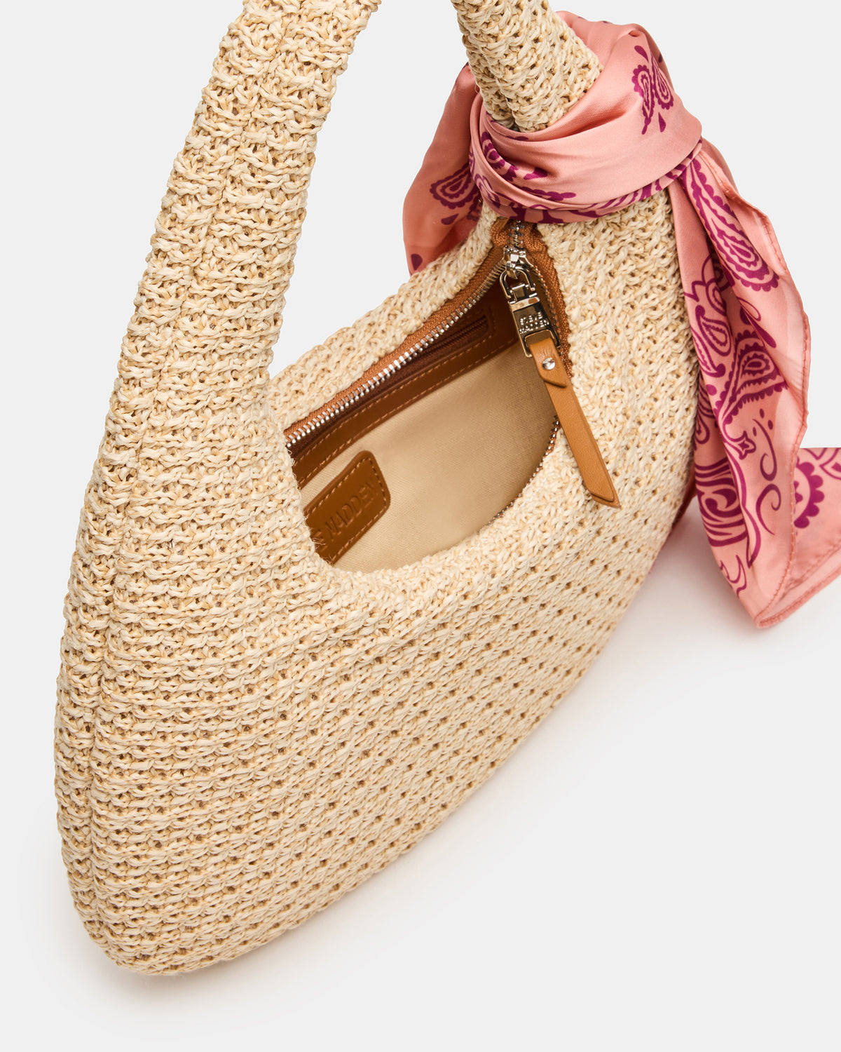 DAENA Bag Natural Crescent Shaped Straw Shoulder Bag