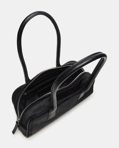 ANISE Bag Black Multi Elongated Shoulder Strap Handbag