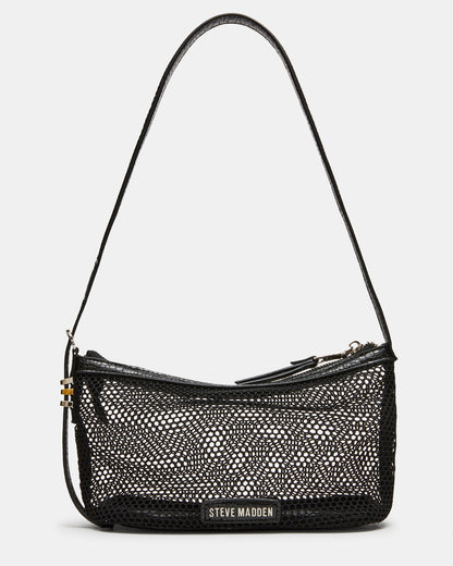 VIXEN Bag Black Shoulder Strap Mesh Structured Bottom Women's Handbag