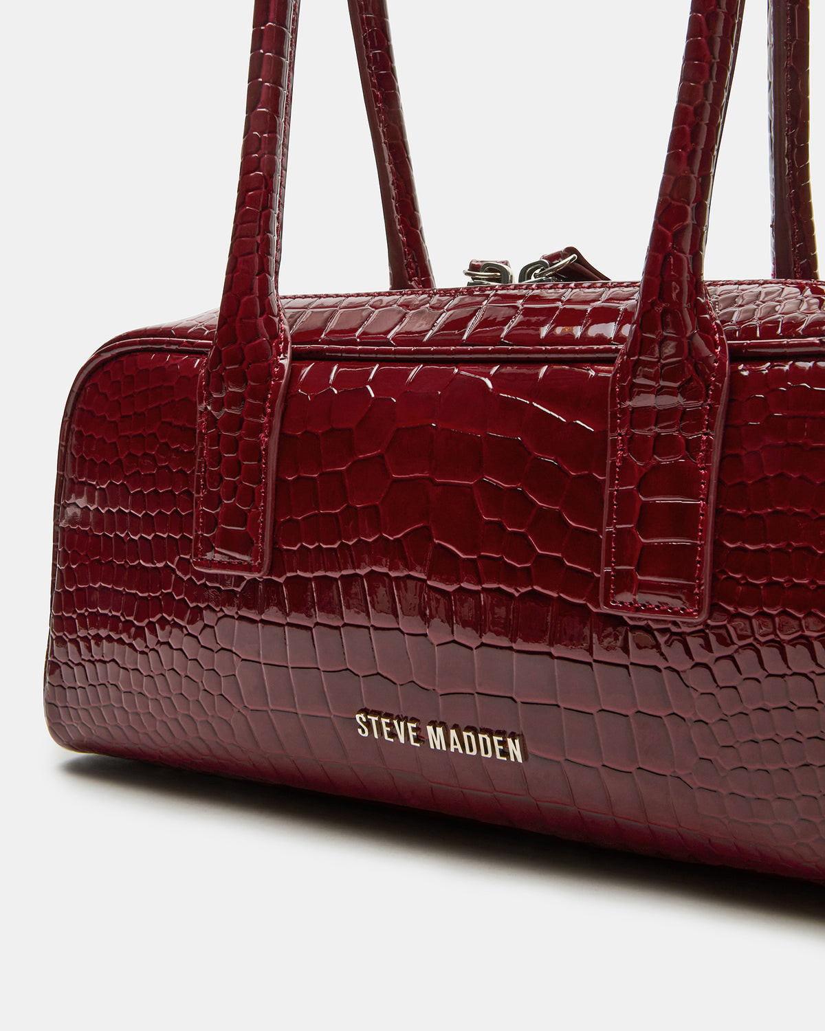 ANISE Bag Red Crocodile Elongated Shoulder Strap Handbag