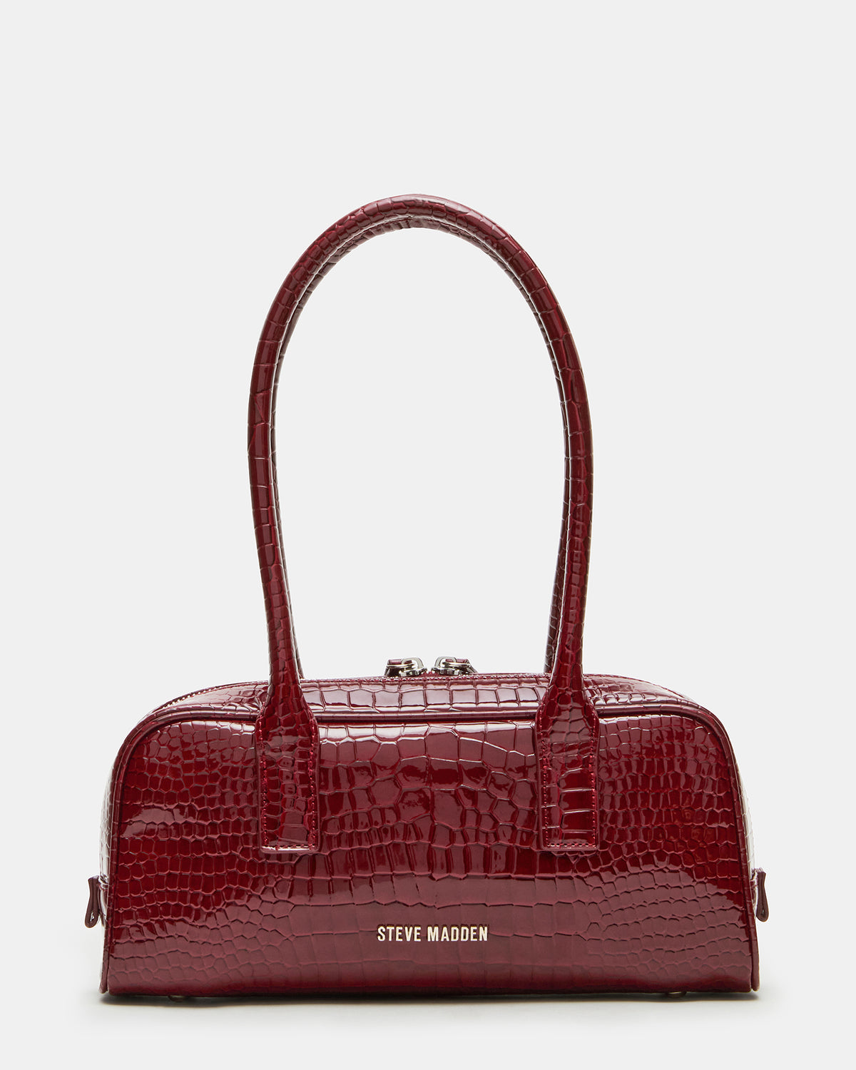 ANISE Bag Red Crocodile Elongated Shoulder Strap Handbag