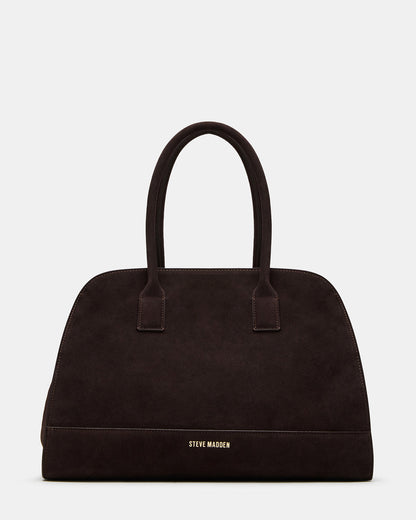 HEIDEE Bag Brown Suede | Women's Shoulder Strap Tote Handbag