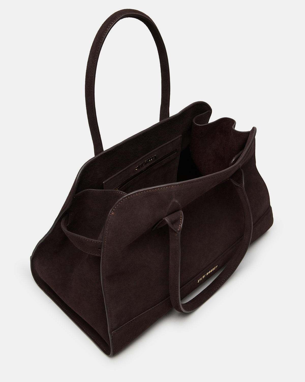 HEIDEE Bag Brown Suede | Women's Shoulder Strap Tote Handbag