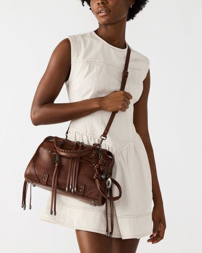 RIGGS BAG RUST Slouchy Top-Handle Crossbody Satchel Handbag