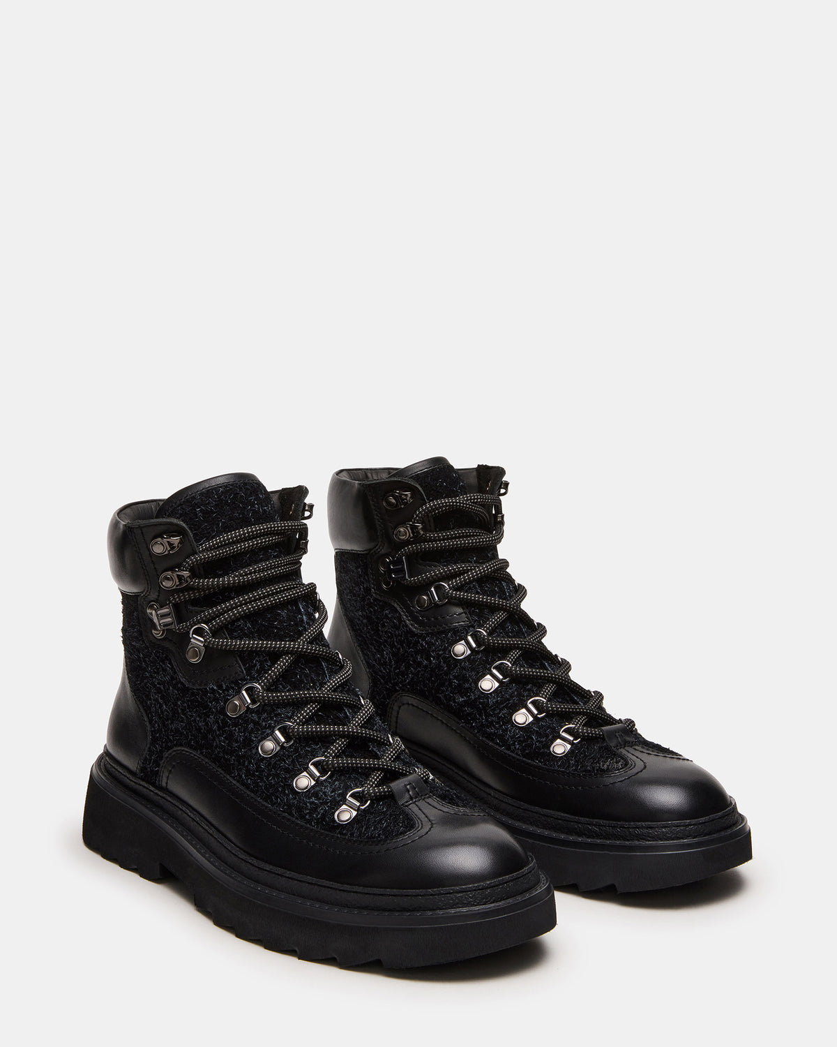 YOSEMITE Black Multi Lace-Up Lug Men's Ankle Boot