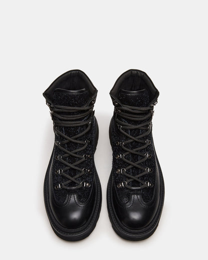 YOSEMITE Black Multi Lace-Up Lug Men's Ankle Boot
