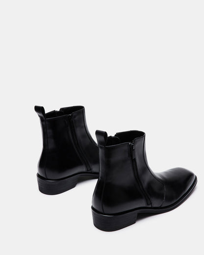 HAYNES Black Leather Men's Ankle Boot