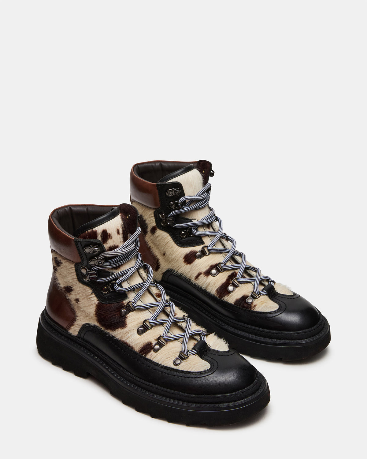 YOSEMITE Brown Multi Lace-Up Lug Men's Ankle Boot