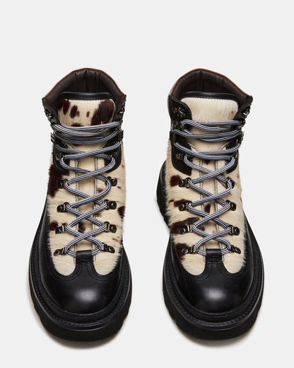 YOSEMITE Brown Multi Lace-Up Lug Men's Ankle Boot