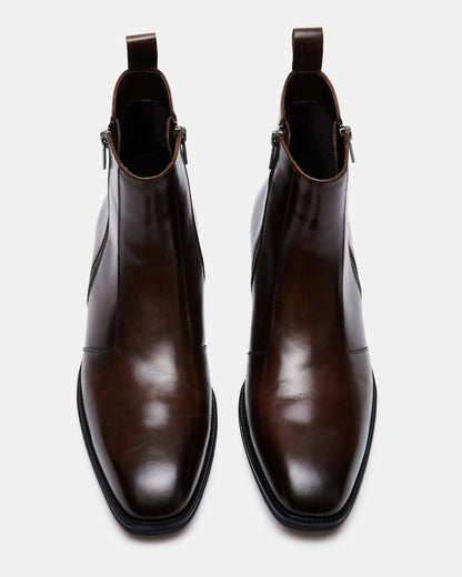 HAYNES Brown Leather Men's Ankle Boot