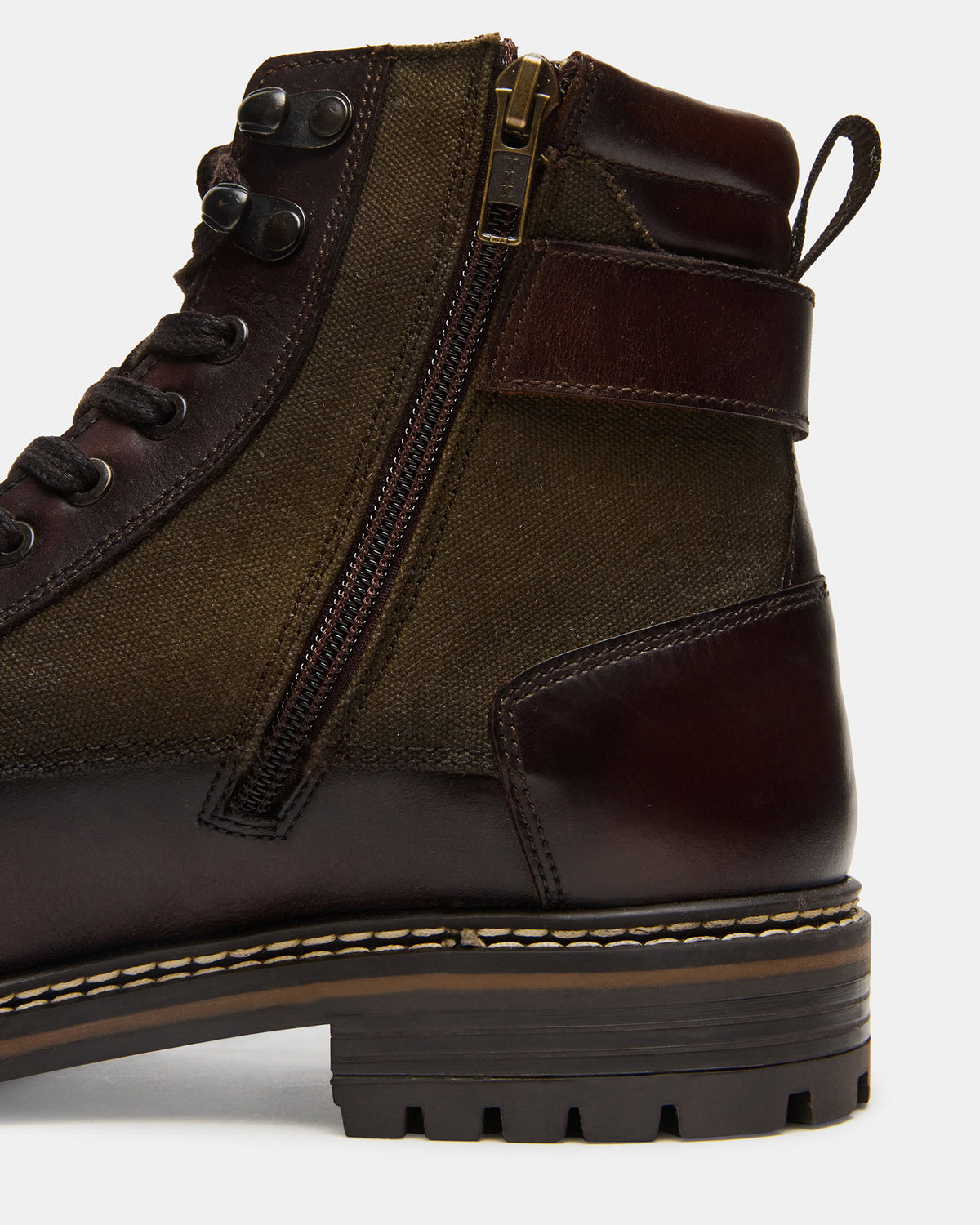 REID Dark Brown Lace-Up Lug Men's Ankle Boot