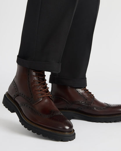 KODA Dark Brown Lace-Up Men's Ankle Boot