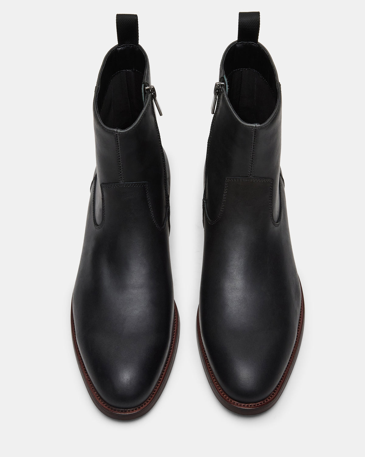 HENDRIK Black Leather Men's Ankle Boot