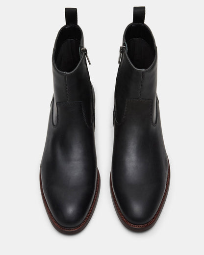 HENDRIK Black Leather Men's Ankle Boot