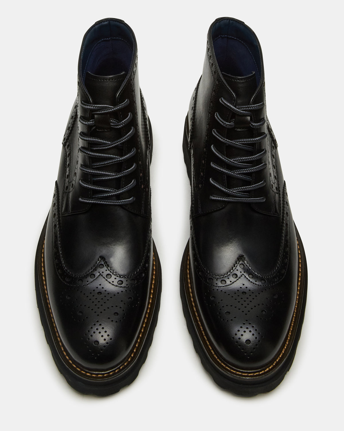 KODA Black Leather Lace-Up Men's Ankle Boot