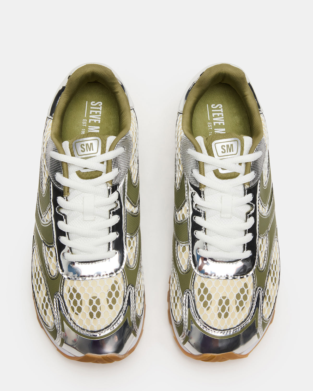 XYLO Green Low-Top Lace-Up Men's Sneakers