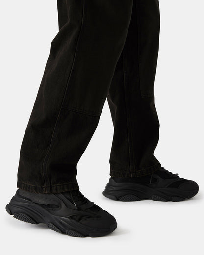 POSSESS Black Low-Top Lace-Up Men's Sneaker