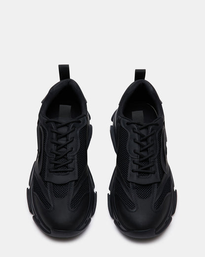 POSSESS Black Low-Top Lace-Up Men's Sneaker