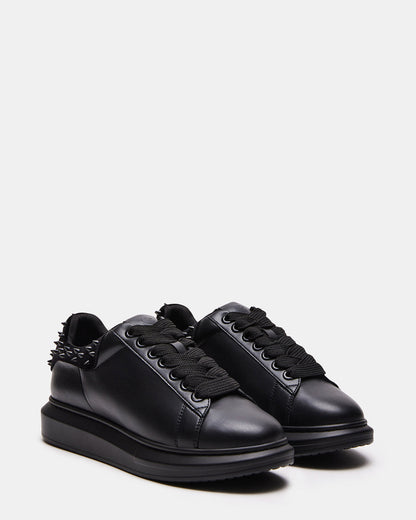FROSTING Black Velvet Men's Low-Top Lace-Up Sneaker