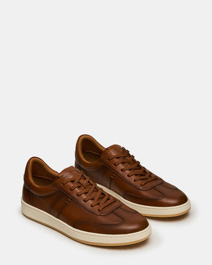 DYLAN Tan Low-Top Lace-Up Platform Men's Sneaker
