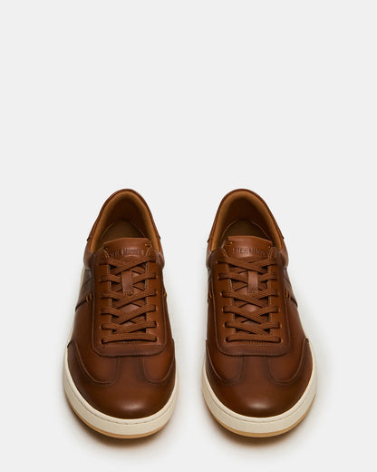 DYLAN Tan Low-Top Lace-Up Platform Men's Sneaker