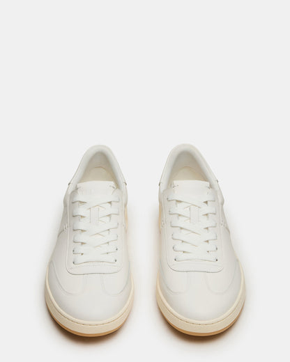 DYLAN White Low-Top Lace-Up Platform Men's Sneaker