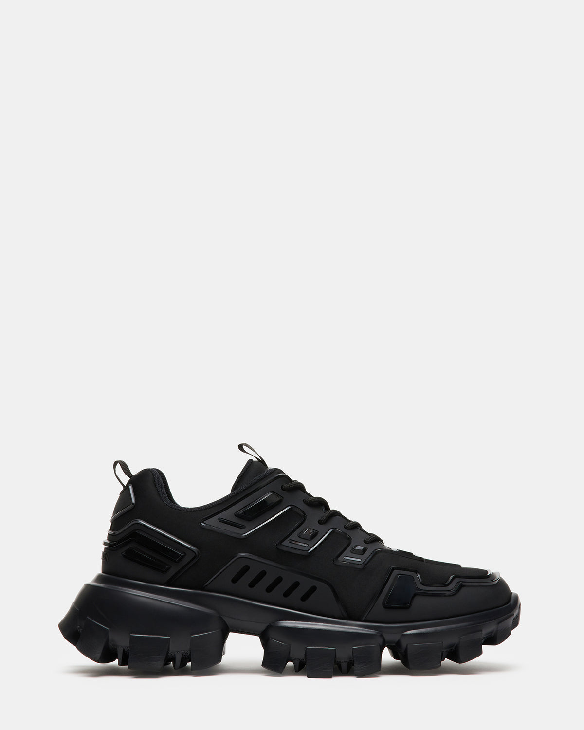 PONCE Black Men's Chunky Sole Lace Up Sneaker