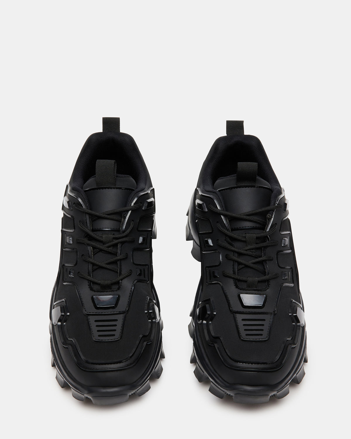 PONCE Black Men's Chunky Sole Lace Up Sneaker