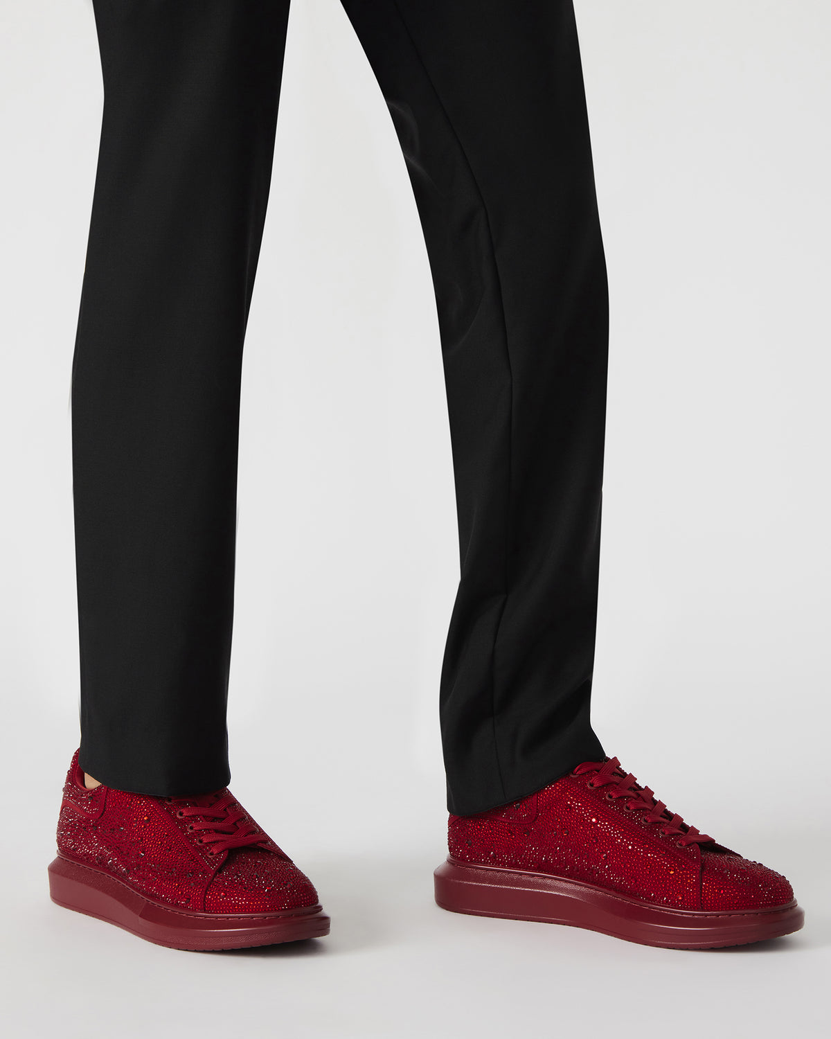 ICEBOX Red Multi Men's Low-Top Lace-Up Sneaker