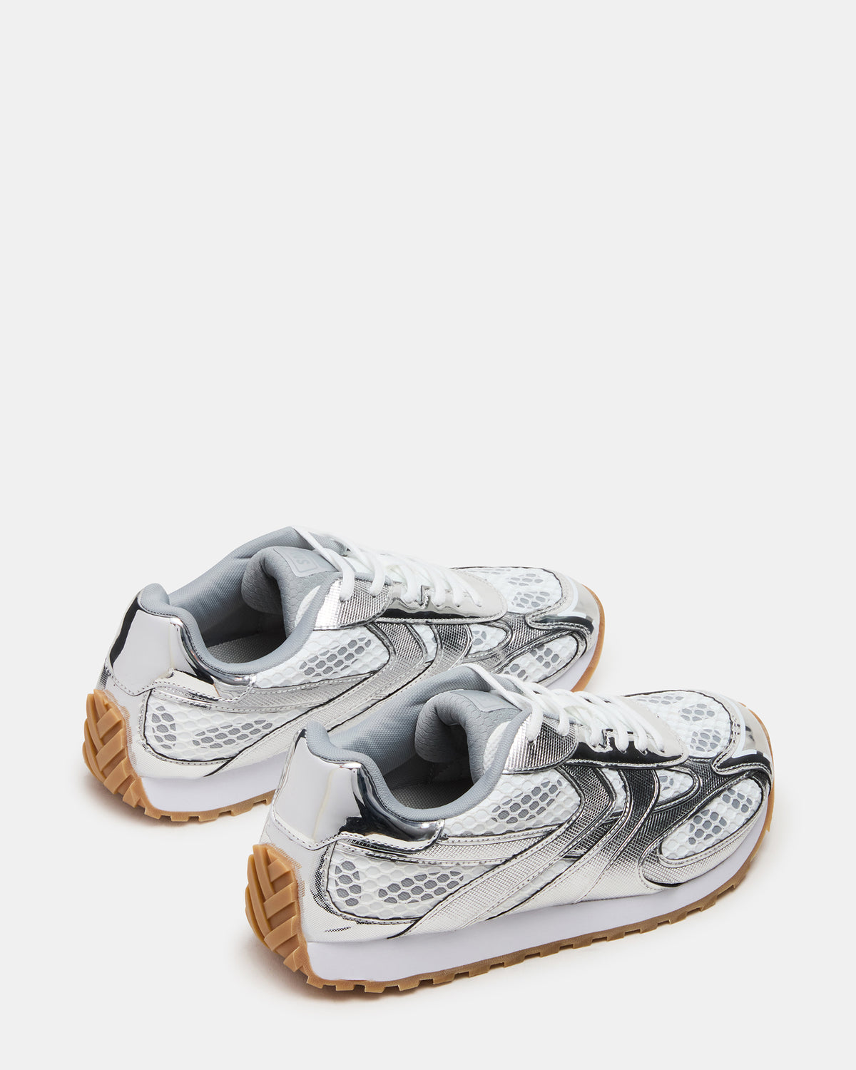 XYLO Silver Low-Top Lace-Up Men's Sneakers