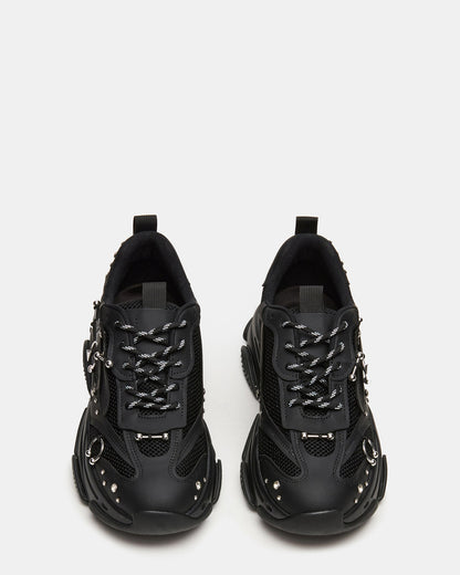 PIERCED Black Low-Top Lace-Up Men's Sneaker