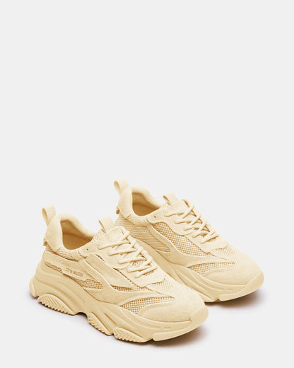 POSSESS Taupe Suede Low-Top Lace-Up Men's Sneaker