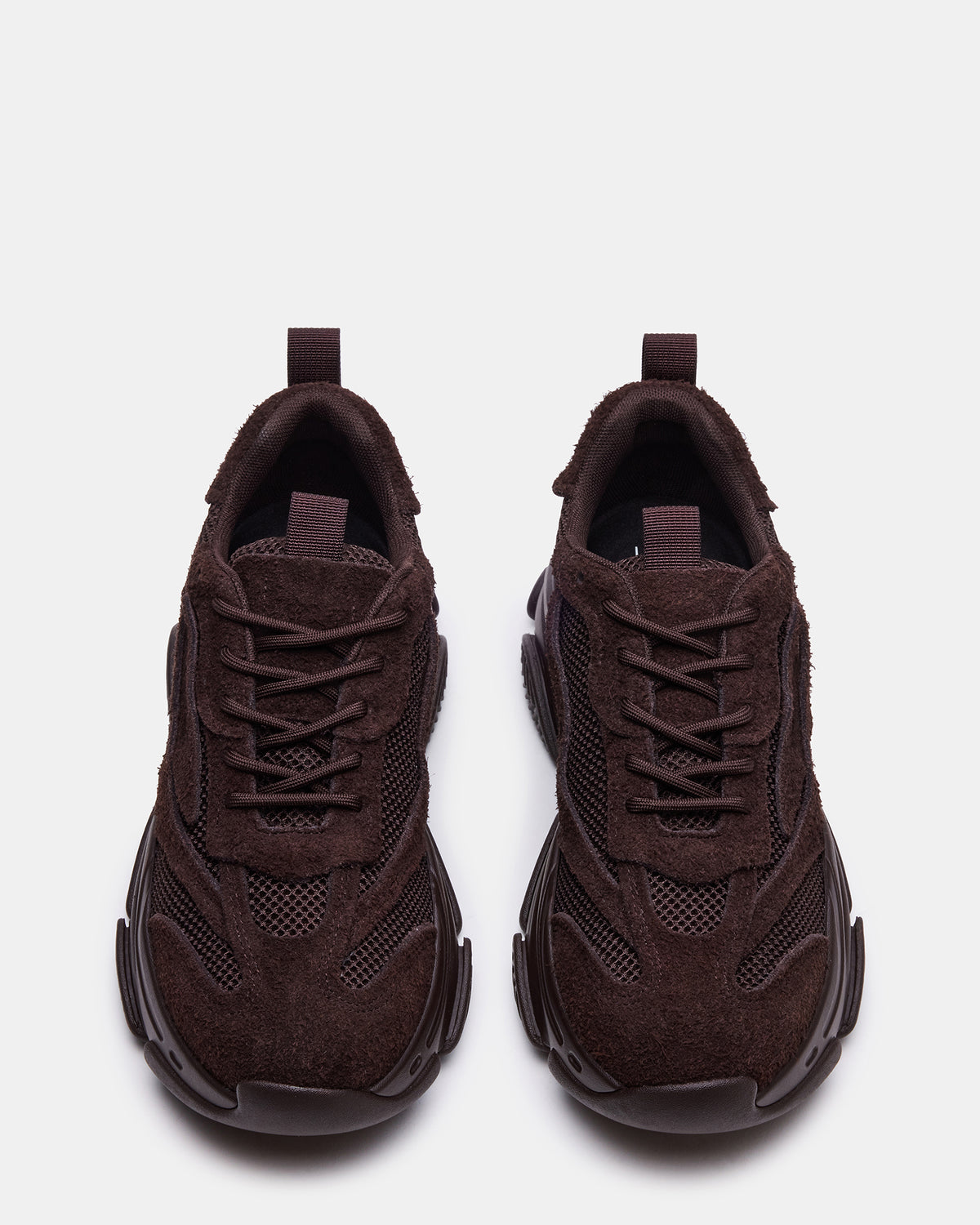 POSSESS Brown Suede Low-Top Lace-Up Men's Sneaker