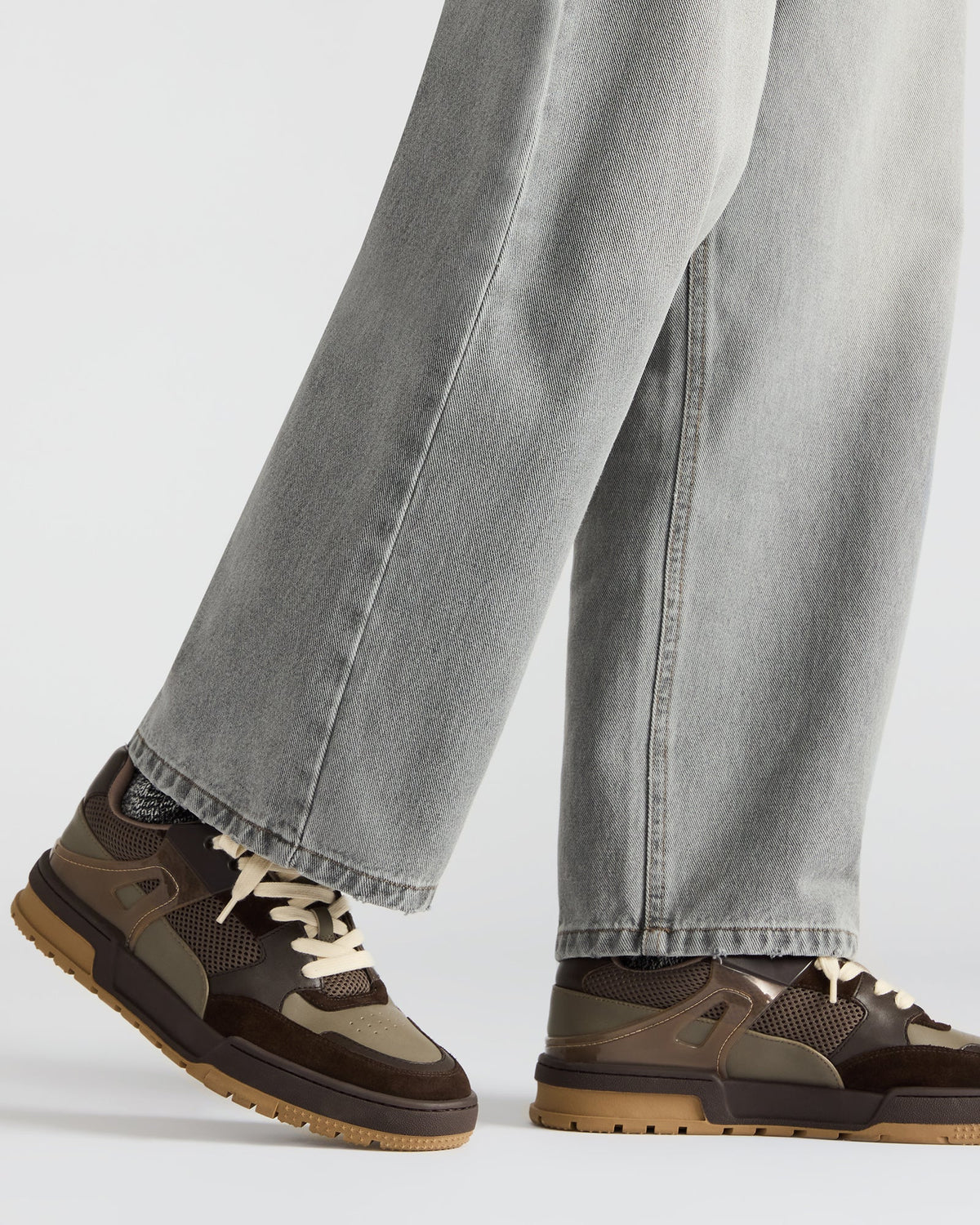 SANCHEZ Brown Multi Low-Top Lace-Up Men's Sneaker