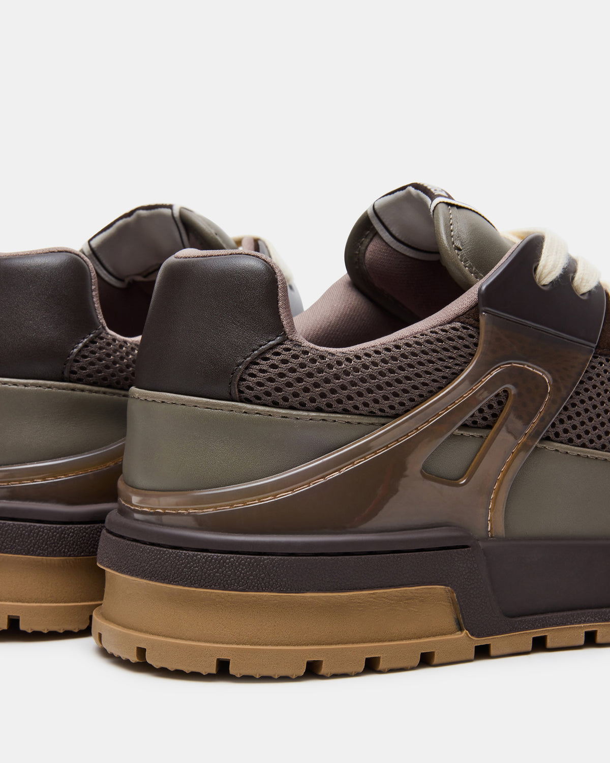 SANCHEZ Brown Multi Low-Top Lace-Up Men's Sneaker