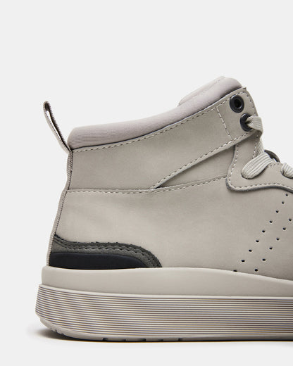 DERICK Light Grey Men's Lace-Up High-Top Sneakers