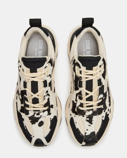 SALVADOR Black/White Low-Top Lace-Up Men's Sneaker