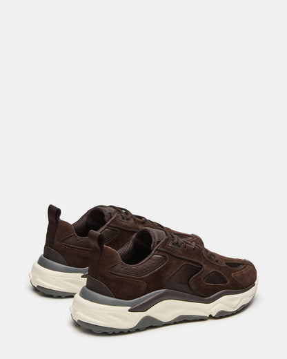 SALVADOR Brown Low-Top Lace-Up Men's Sneaker