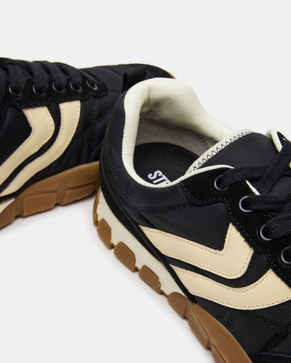 HORIZON Black Low-Top Lace-Up Men's Sneaker