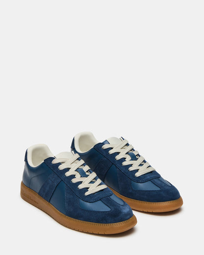 DIXON Navy Suede Low-Top Panel Men's Sneaker