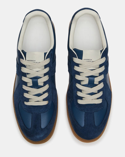 DIXON Navy Suede Low-Top Panel Men's Sneaker