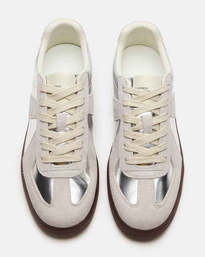 DIXON Silver Low-Top Panel Men's Sneaker