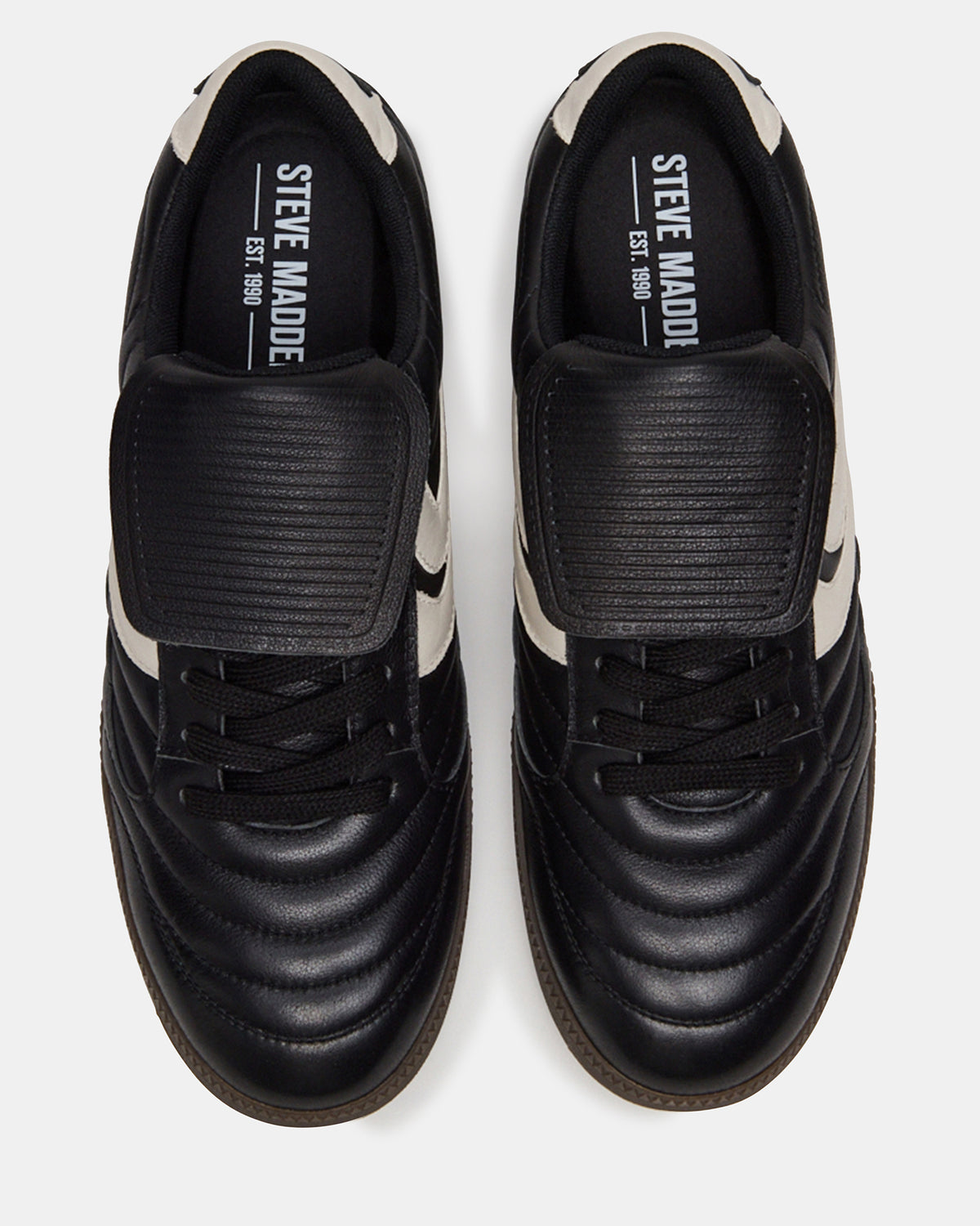 JANOS Black Leather Low-Top Lace-Up Men's Sneaker