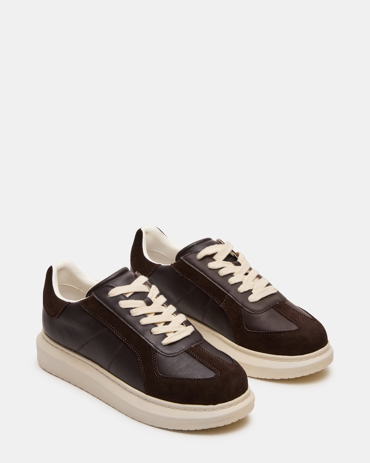 MINOU Brown Leather Low-Top Lace-Up Men's Sneaker