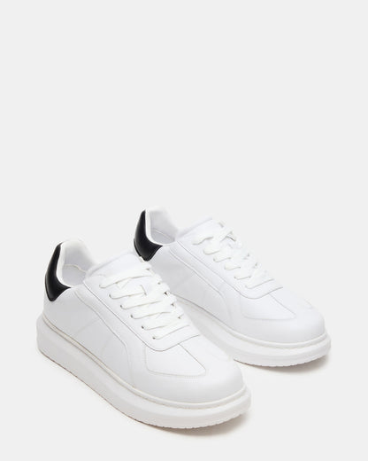 MINOU White/Black Low-Top Lace-Up Men's Sneaker