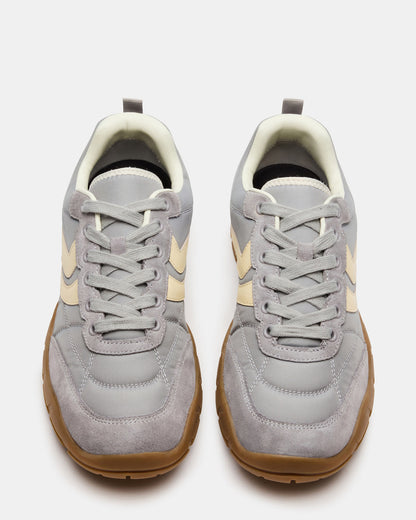 HORIZON Grey Low-Top Lace-Up Men's Sneaker