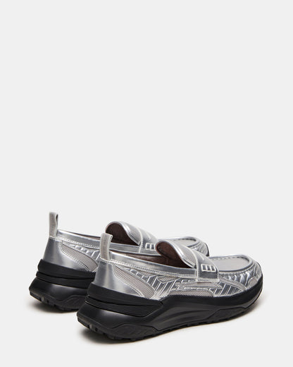 PARRISH Silver Low-Top Slip-On Men's Sneaker