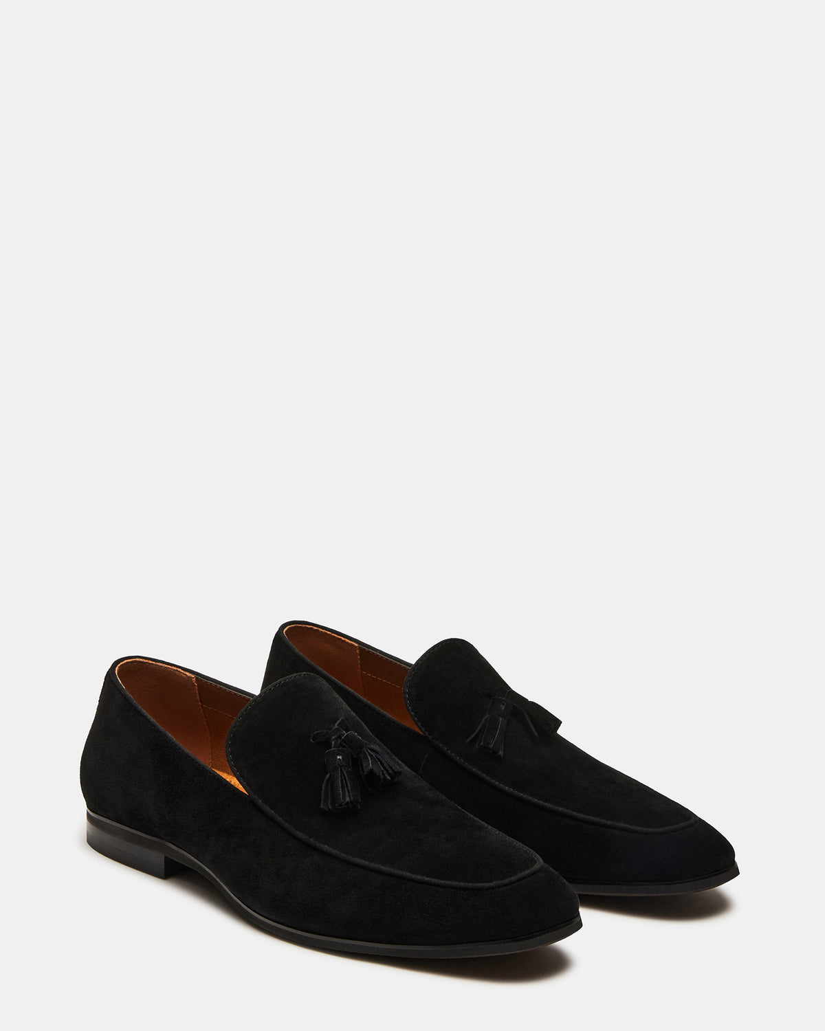 ONDRE Black Suede Tassel Slip-On Men's Loafer